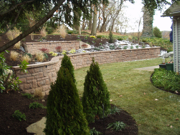 Step-Up Retaining Wall
